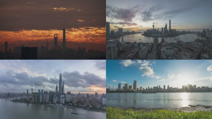 4K上海日出日落合集