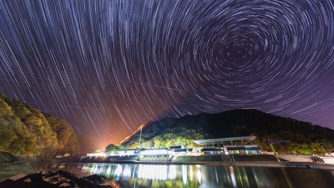 星空 星轨 夜空 峡谷