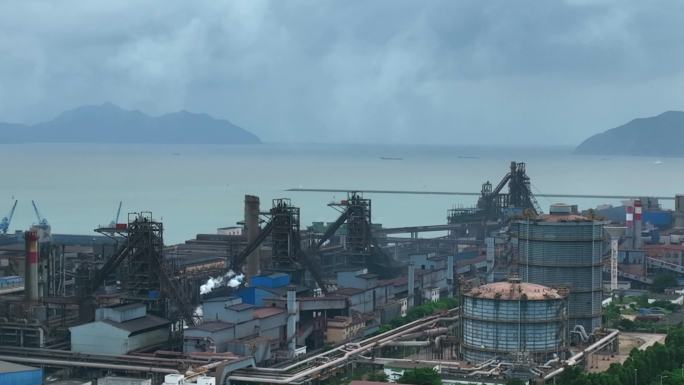 大型钢铁厂重工业污染沿海