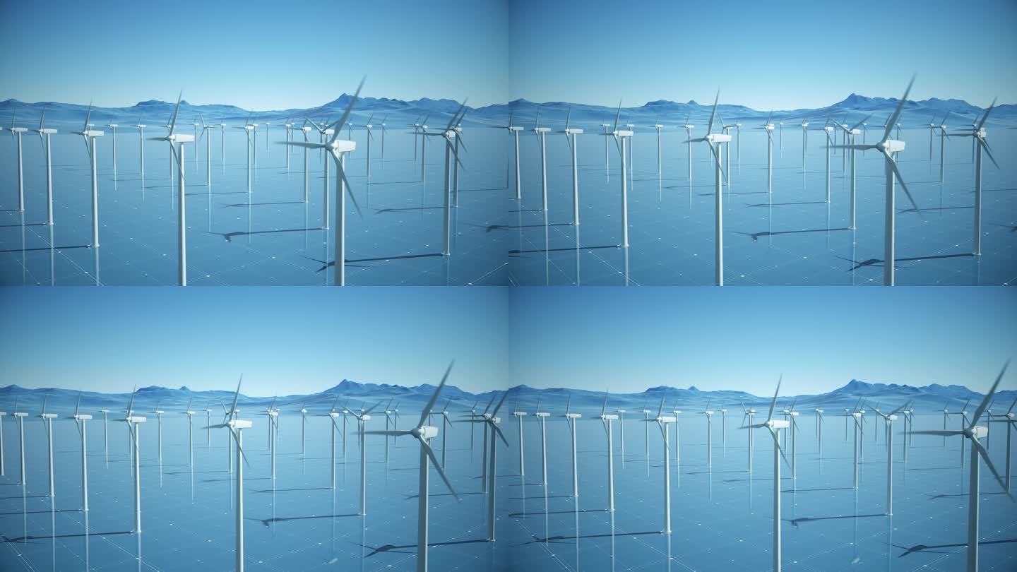 【4k】数字科技风力发电动画18