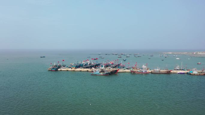 海港港口船只渔船旋转4k航拍