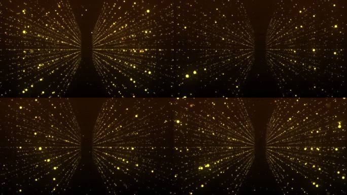 【通道】金色科技粒子虚空间通道背景素材
