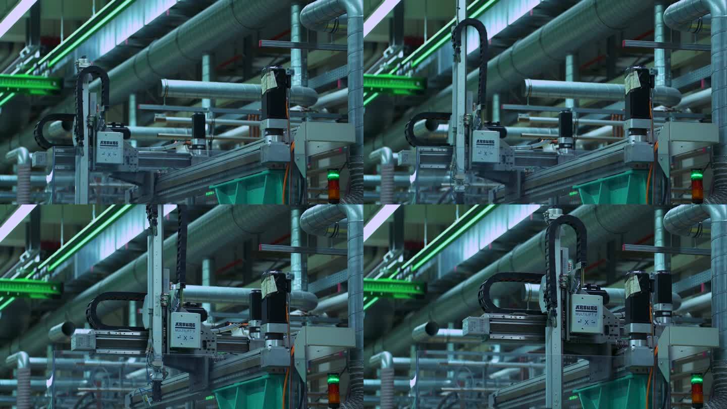 工厂车间 数控机床 零件加工 自动化生产