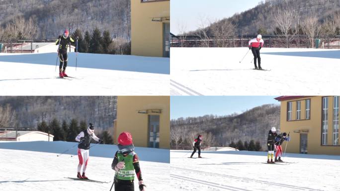 滑雪训练降速滑雪训练场运动员