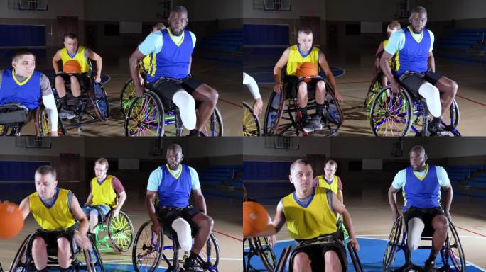 轮椅篮球运动员残疾人篮球积极乐观永不放弃