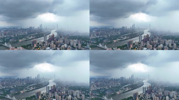 5K广州台风乌云暴雨