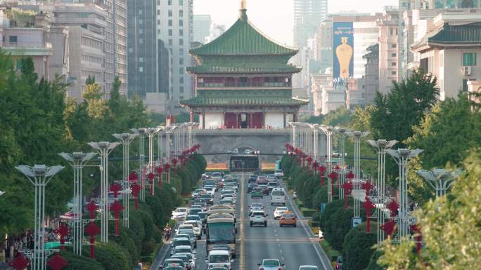 西安钟楼与中国城市交通