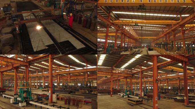 钢铁板材工厂生产加工工业感