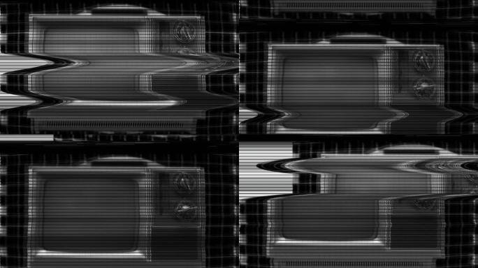 故障电视静态噪声失真信号问题错误视频损坏复古风格80年代