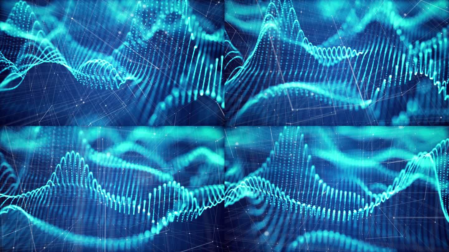 数字背景噪声科技背景粒子蓝色