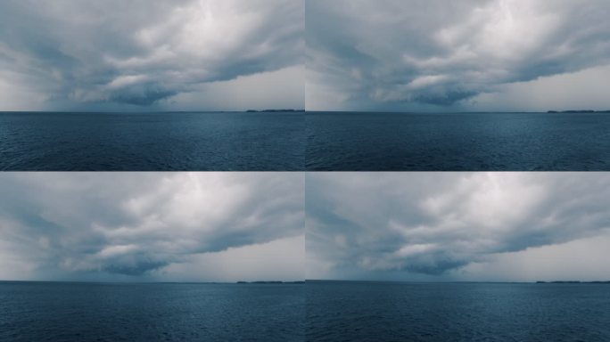 极端天气台风龙卷风气旋飓风超级单体在海上形成
