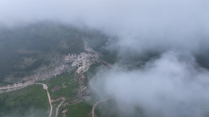 大同甸顶山汉白玉石林航拍