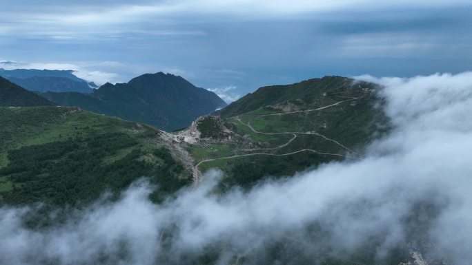 大同甸顶山汉白玉石林航拍