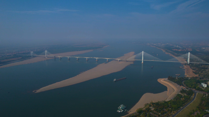 长江轮渡 沙市江景 荆江大道 长江航运