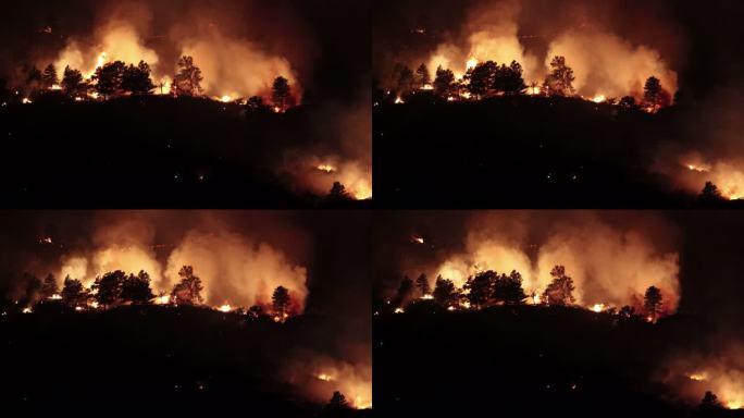 卡尔伍德大火烧毁科罗拉多州博尔德北部森林