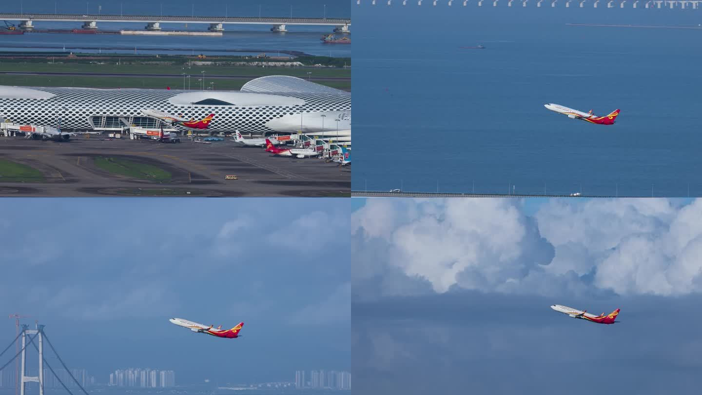 深圳机场起飞的海南航空客机