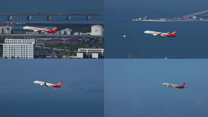 深圳机场起飞的海南航空客机