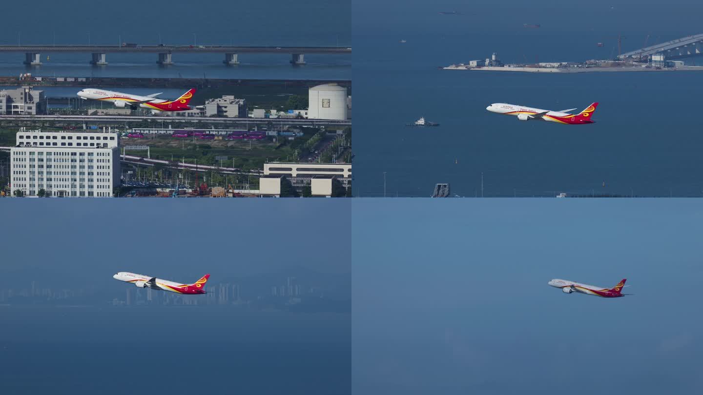 深圳机场起飞的海南航空客机