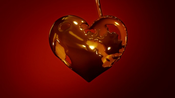巧克力心液比心浪漫