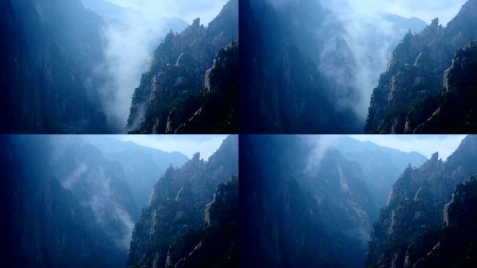 黄山峡谷的云流黄山峡谷的云流壮丽山河云雾
