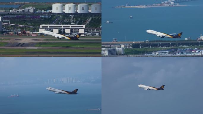 深圳机场起飞的联邦快递货机（DHL））
