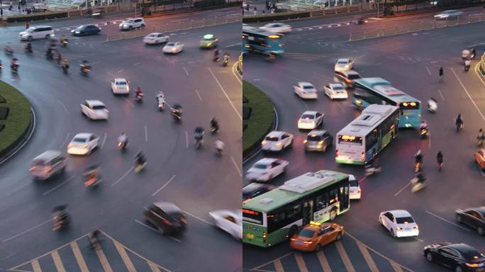 西安的时间推移与中国城市夜间交通