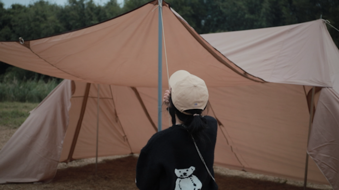 露营搭帐篷过程记录