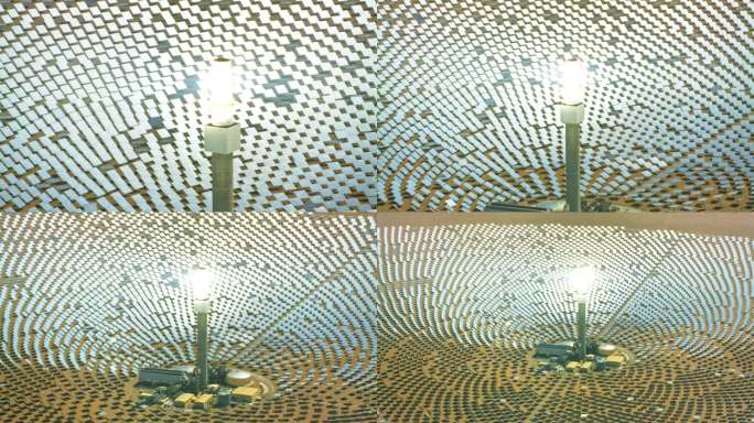 内华达州托诺帕附近Crescent Dunes Solar Energy接收聚焦阳光的空中太阳能塔