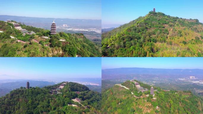 4K重庆长寿区菩提寺古镇寺庙长寿菩提山