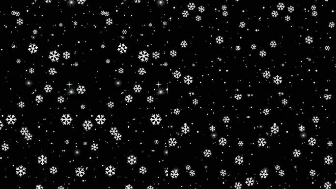 抽象的黑色背景和白色小雪花，适合冬日圣诞节设计