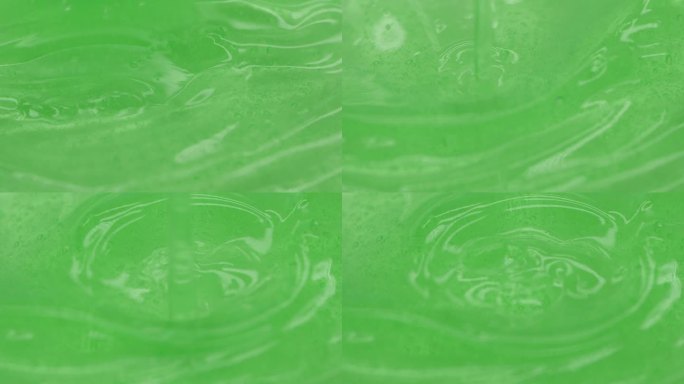 特写绿色芦荟凝胶液体
