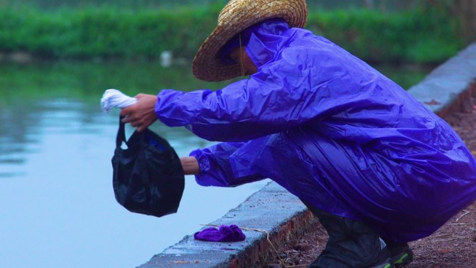 美丽风景 下雨 苦行僧