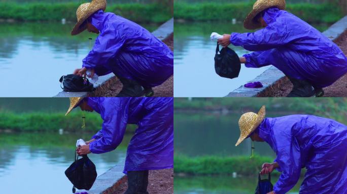 美丽风景 下雨 苦行僧