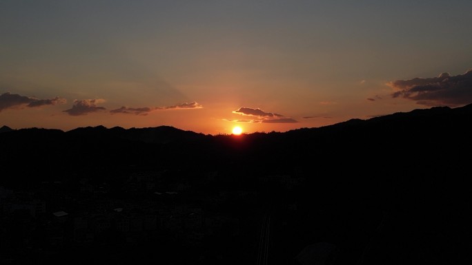 傍晚夕阳色彩