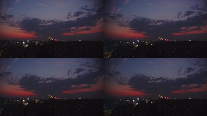 杭州城市夜景车流