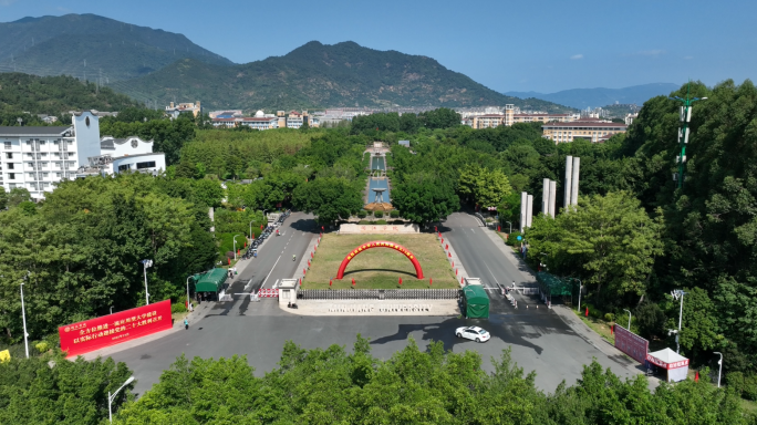 福州闽江学院航拍空景