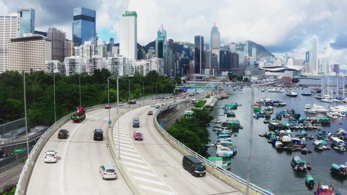 香港城市景观鸟瞰图