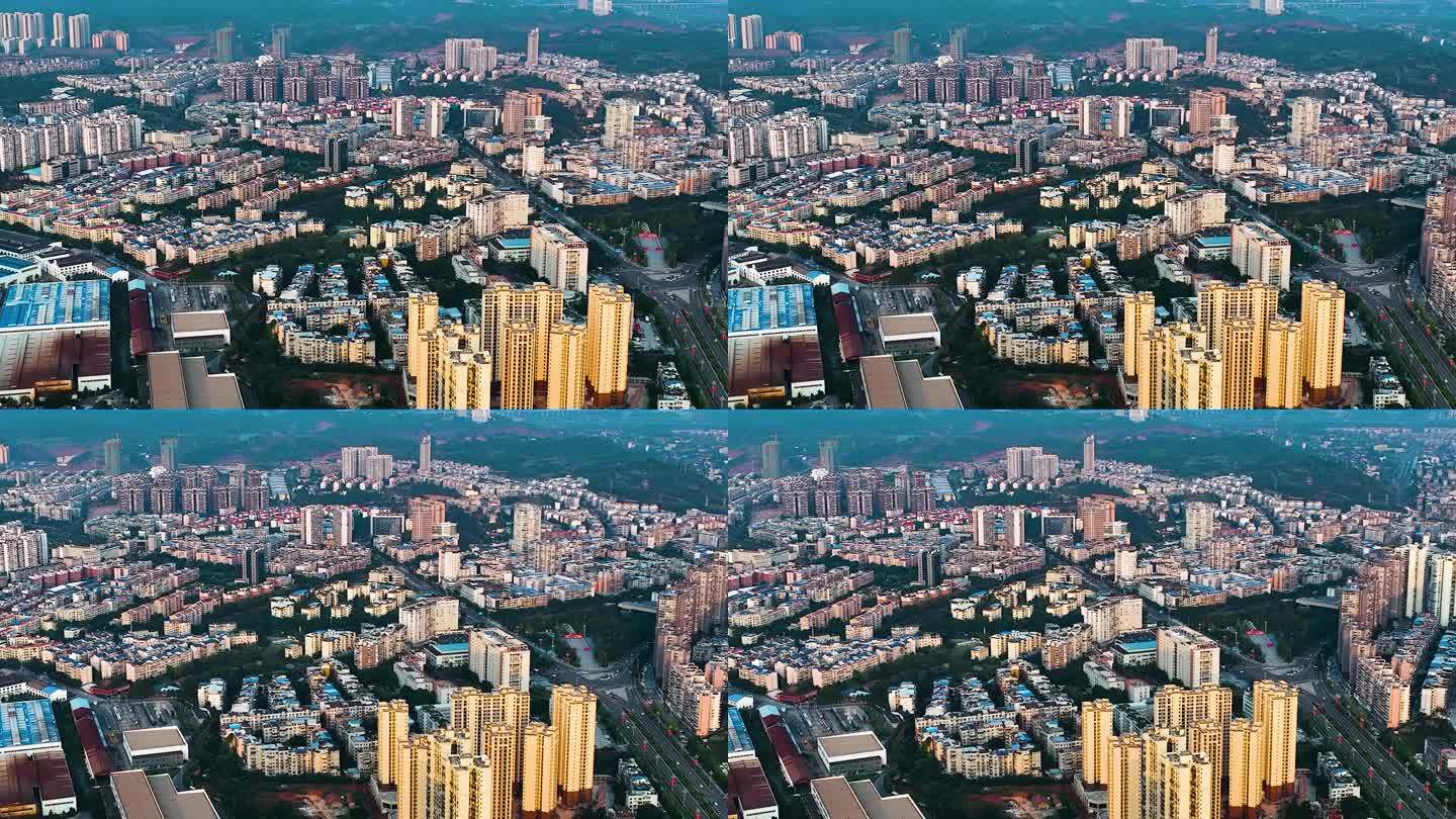 无人机长焦拍摄空间压缩感的城市 (12)