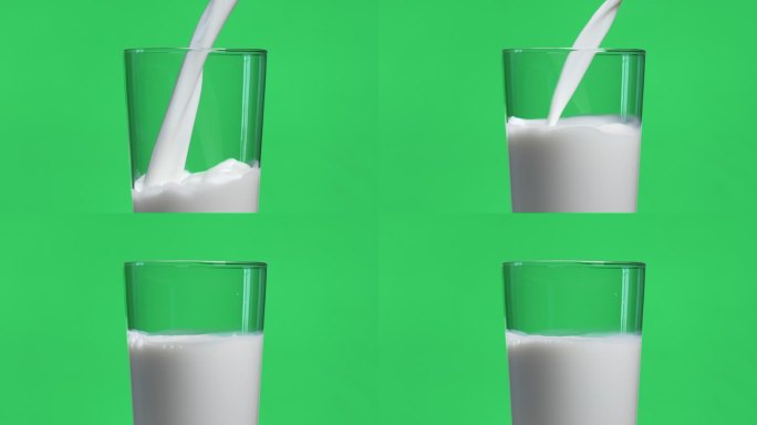 倒牛奶-绿幕