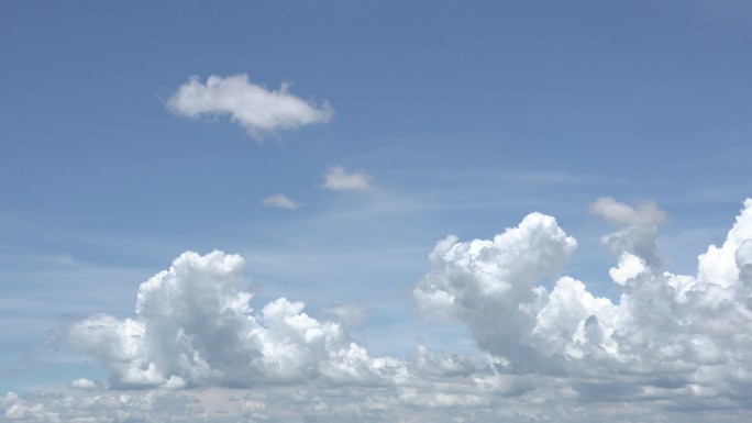 明亮的天空云景背景。4k镜头。
