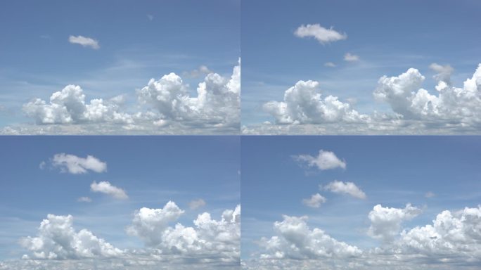 明亮的天空云景背景。4k镜头。