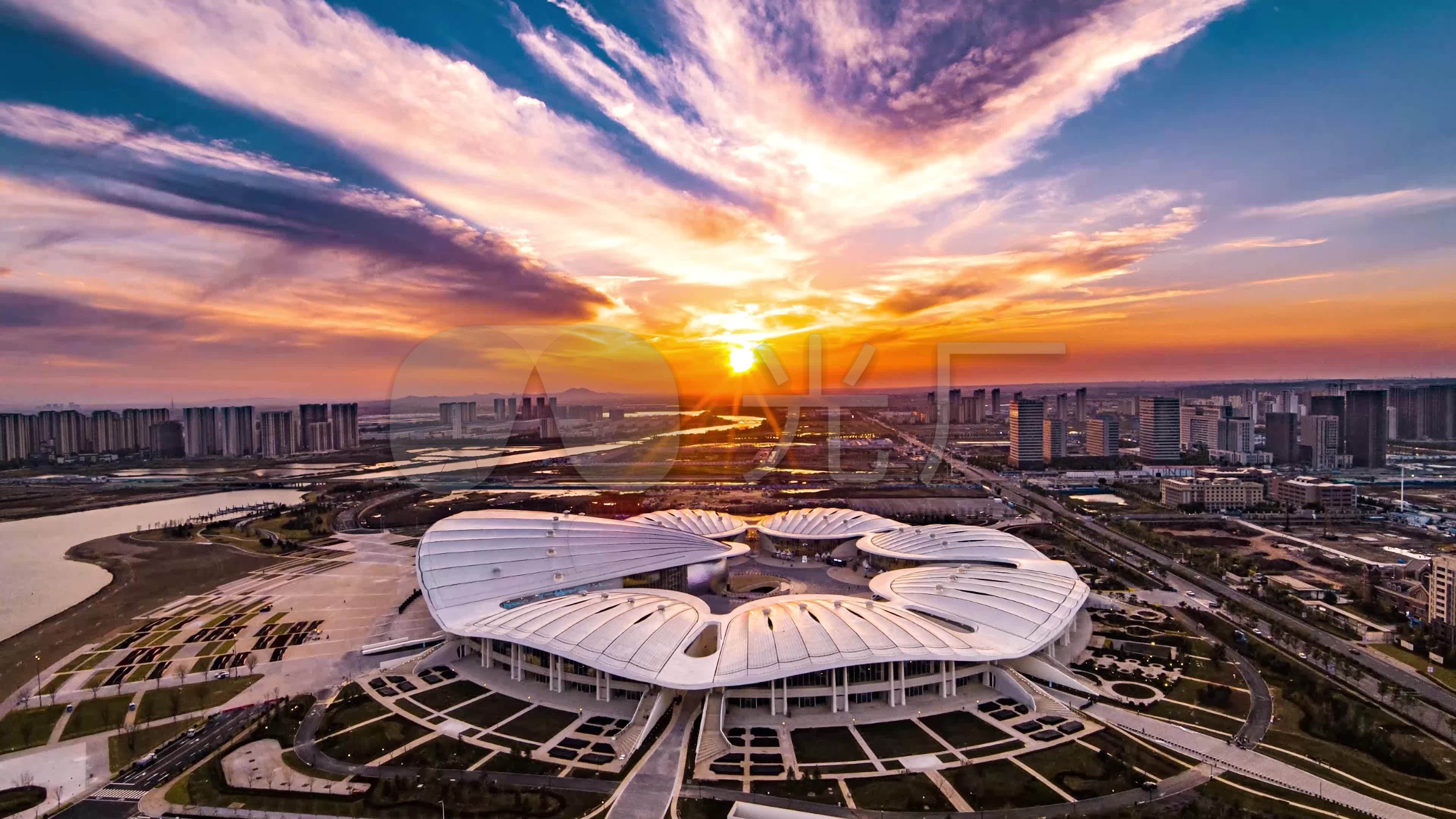 青岛胶州上合之珠_3840X2160_高清视频素材下载(编号9241535)_实拍视频_光厂(VJ师网)