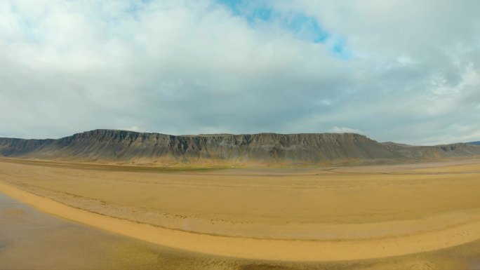 冰岛山脉全景航拍欧洲荒漠