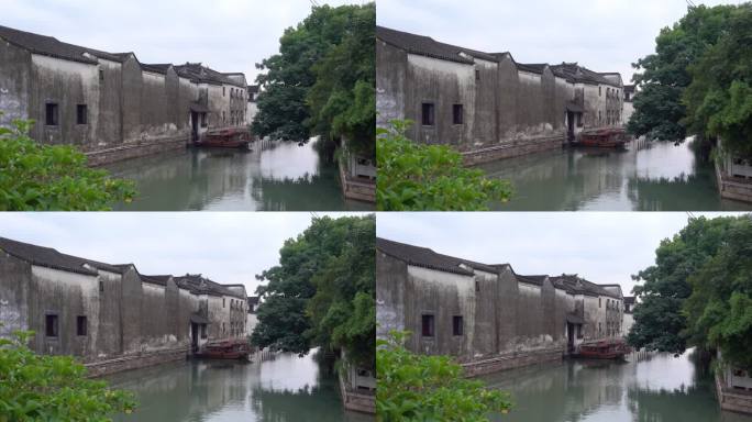 江南水乡景观，苏州老城区的小桥流水人家