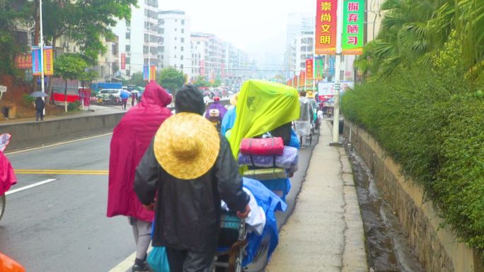 美丽风景 下雨 苦行僧