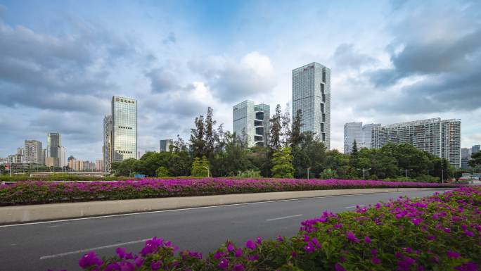 4K深圳百度国际大厦远景