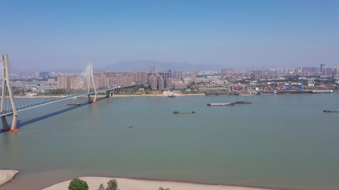 安庆市长江大桥航拍池州长江大桥 航拍安庆