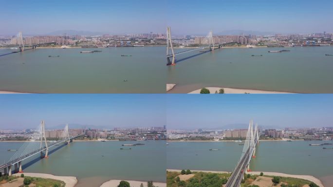 安庆市长江大桥航拍池州长江大桥 航拍安庆