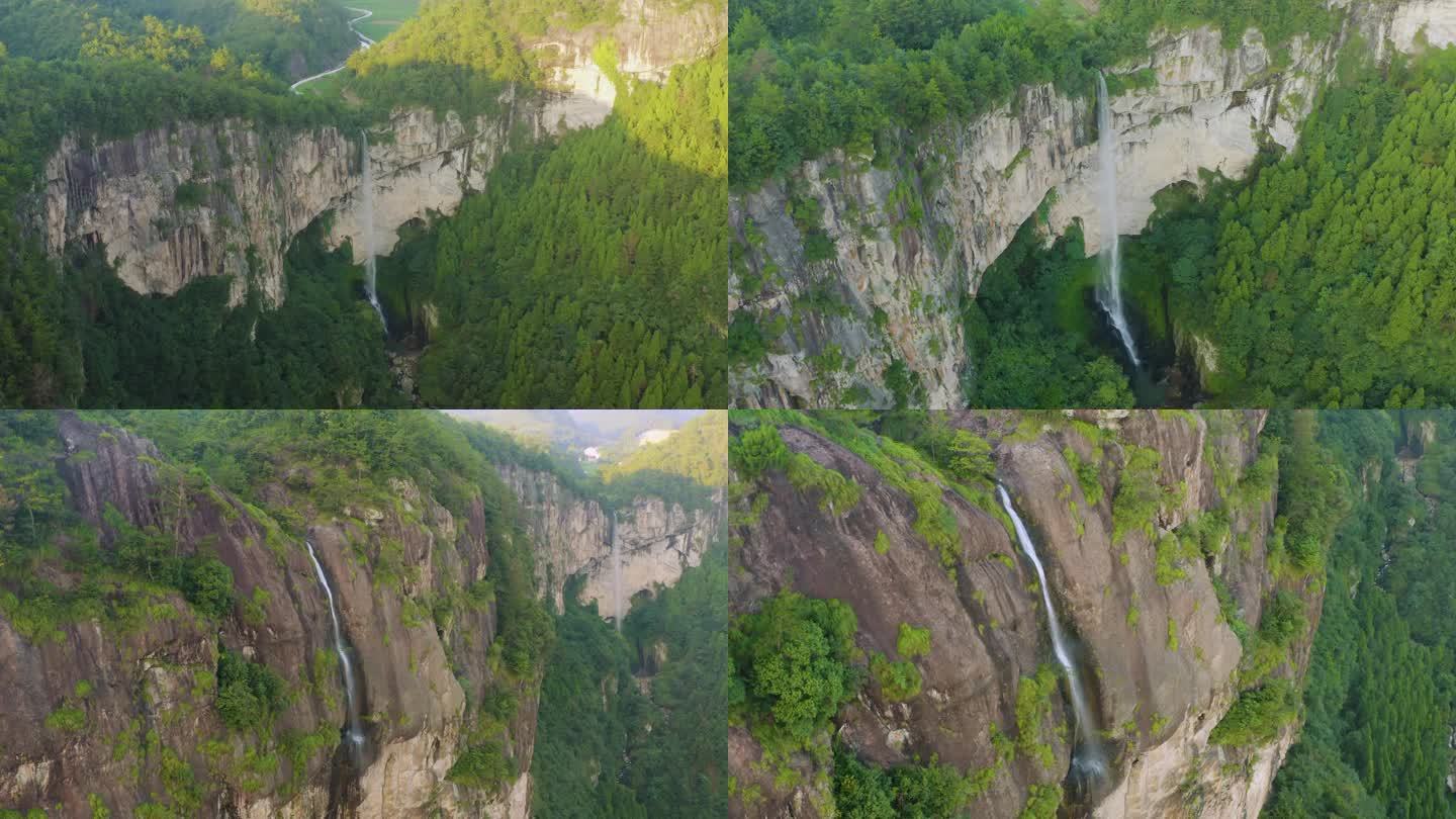 祖国山间飞瀑风景4k