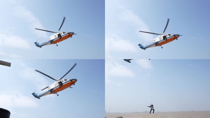 救援直升机海上救援-7